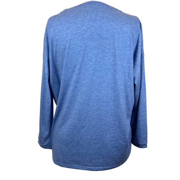 Shekka Blue Long Sleeve Crew Neck 3D Graphic Cat Print Tee Women's XL Cute Kitty - Picture 4 of 6